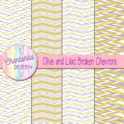 Free olive and lilac broken chevrons digital papers