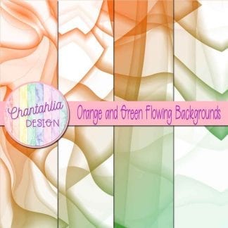 Free orange and green flowing backgrounds