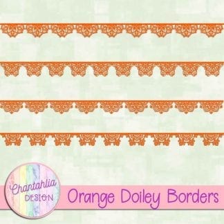 free orange doiley borders