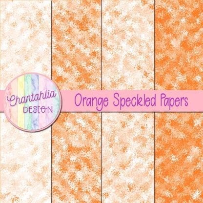 free orange speckled digital papers