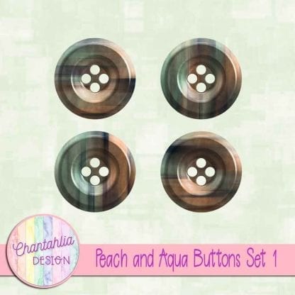 Free peach and aqua buttons