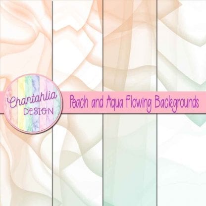 Free peach and aqua flowing backgrounds