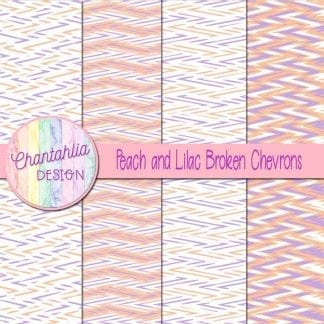 Free peach and lilac broken chevrons digital papers