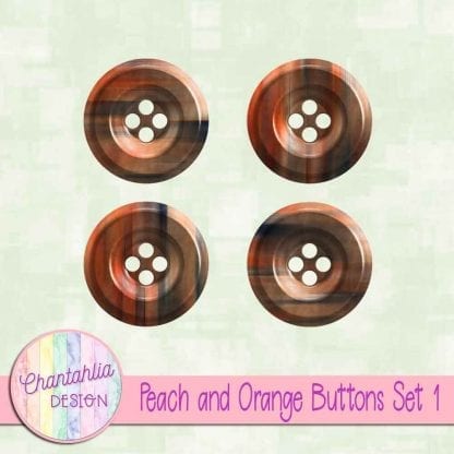 Free peach and orange buttons