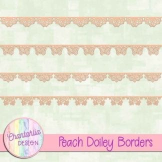 free peach doiley borders
