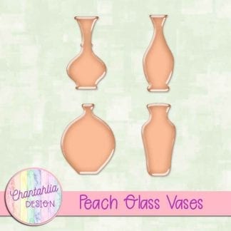 Free peach glass vases