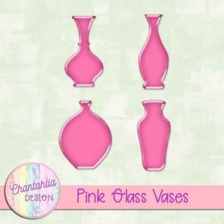 Free pink glass vases