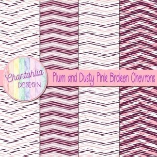 Free plum and dusty pink broken chevrons digital papers