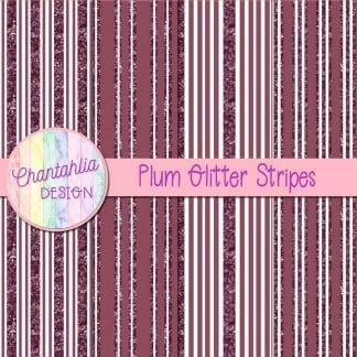 Free plum digital papers with glitter stripes designs