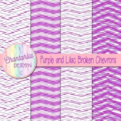 Free purple and lilac broken chevrons digital papers