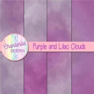 Free purple and lilac clouds digital papers