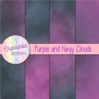 Free purple and navy clouds digital papers