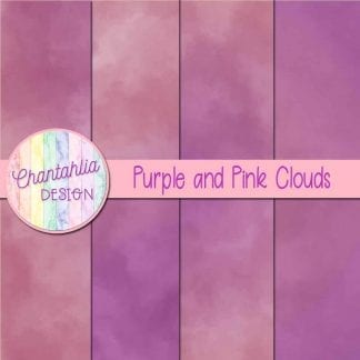 Free purple and pink clouds digital papers