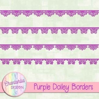 free purple doiley borders