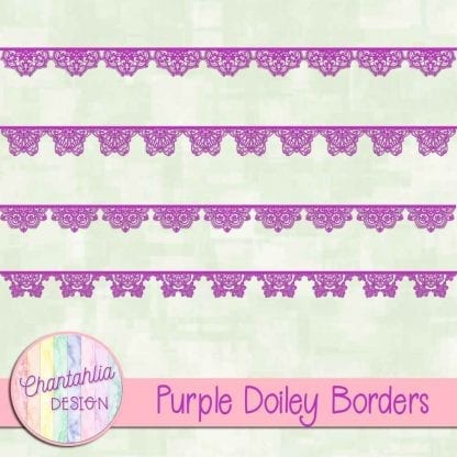 free purple doiley borders