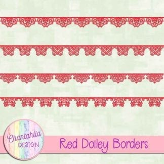 free red doiley borders