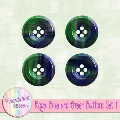 Free royal blue and green buttons