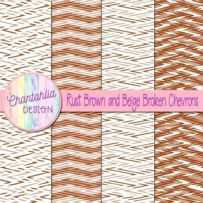 Free rust brown and beige broken chevrons digital papers