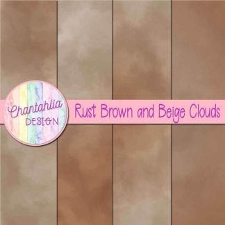 Free rust brown and beige clouds digital papers