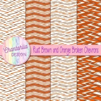 Free rust brown and orange broken chevrons digital papers