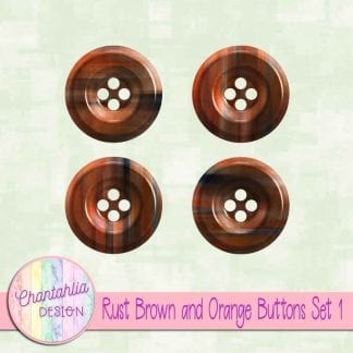 Free rust brown and orange buttons