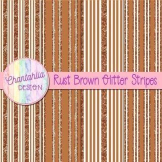 Free rust brown digital papers with glitter stripes designs