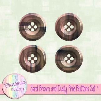 Free sand brown and dusty pink buttons