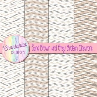 Free sand brown and grey broken chevrons digital papers