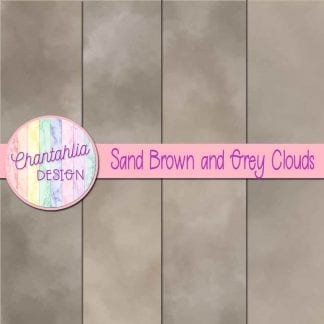 Free sand brown and grey clouds digital papers