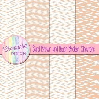 Free sand brown and peach broken chevrons digital papers