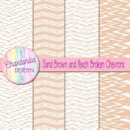 Free sand brown and peach broken chevrons digital papers