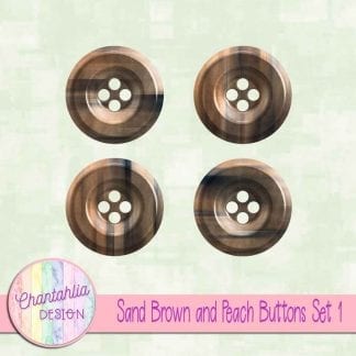 Free sand brown and peach buttons
