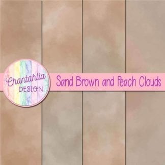 Free sand brown and peach clouds digital papers