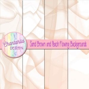 Free Sand Brown and Peach Digital Paper Backgrounds with Flowing Designs