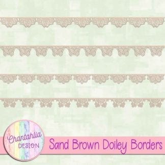 free sand brown doiley borders