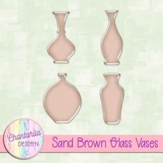 Free sand brown glass vases