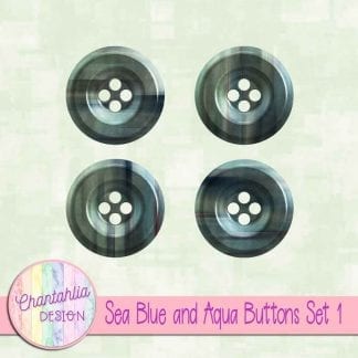 Free sea blue and aqua buttons