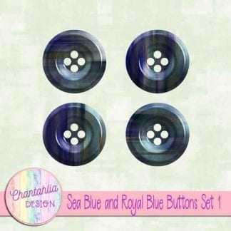 Free sea blue and royal blue buttons