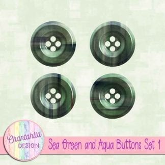 Free sea green and aqua buttons
