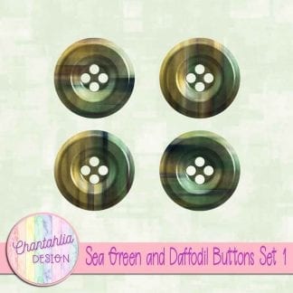 Free sea green and daffodil buttons