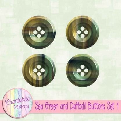 Free sea green and daffodil buttons