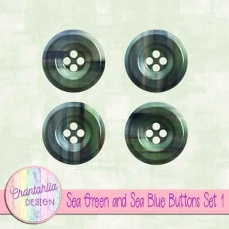 Free sea green and sea blue buttons