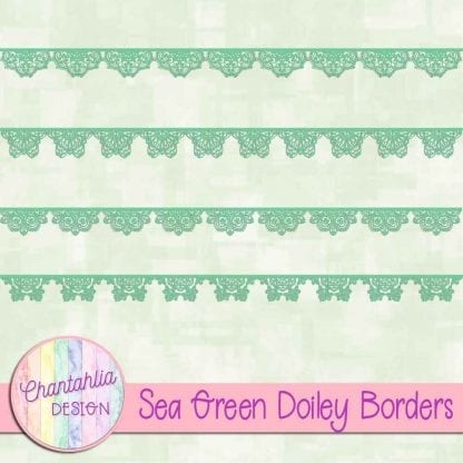 free sea green doiley borders