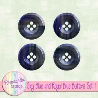Free sky blue and royal blue buttons