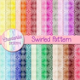 Free digital papers featuring a swirled pattern design