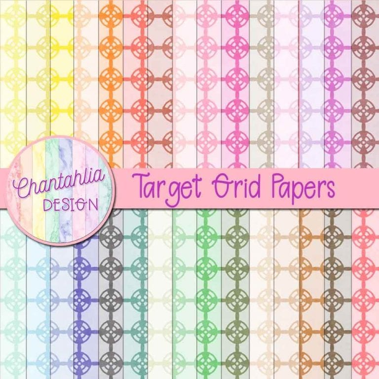 Free Digital Papers Featuring a Target Grid Design