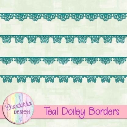 free teal doiley borders