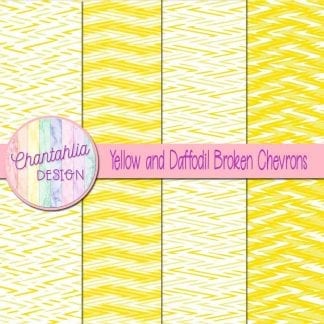 Free yellow and daffodil broken chevrons digital papers