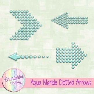 Free aqua marble dotted arrows design elements