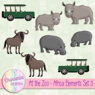 Free design elements in an At the Zoo - Africa theme